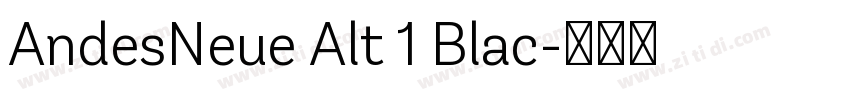 AndesNeue Alt 1 Blac字体转换